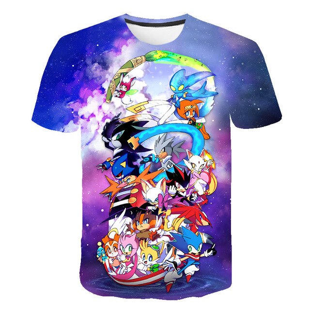 Sonic - 3D Game Print Unisex T-Shirt-13