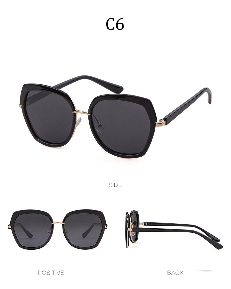 Square sunglasses women men brand designer vintage classics black ploygon eye wear female male driver shades-8