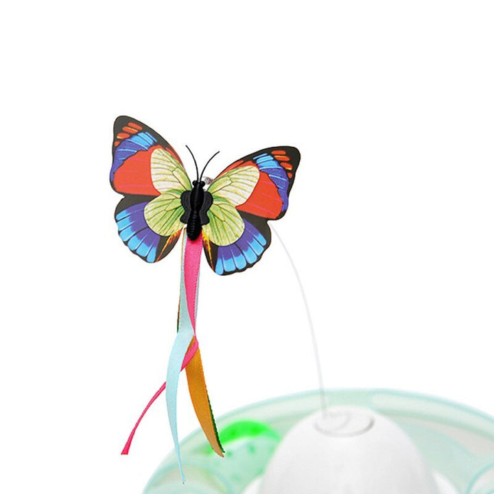 Funny dog Cat Toys Electric Rotating Colorful Butterfly Pet Scratch Toy For Cat Kitten dog cats intelligence trainning-5