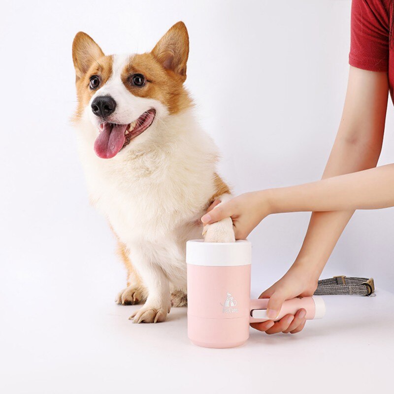 Portable Dog Paw Cleaner Cup for Small Large Dogs Pet Feet Washer Pet Cat Dirty Paw Cleaning Cup Soft Silicone Foot Wash Tool-0