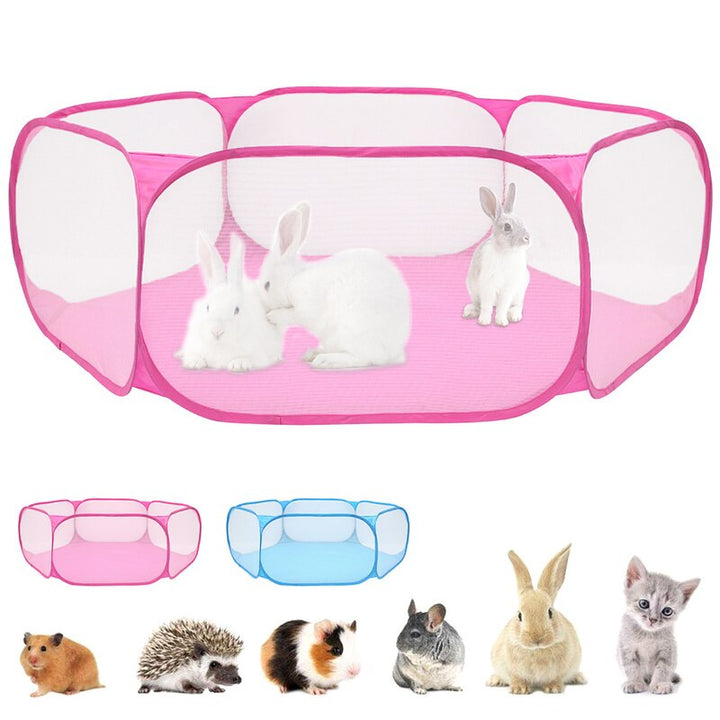 Portable Pet Fence Foldable Small Dog Cat Animal Cage Game Playground Fences for Hamster Chinchillas and Guinea- Pigs-8