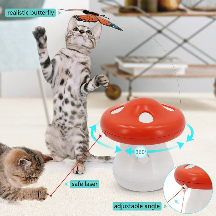 Smart Interactive Cat Toy Automatic Rotating Mode Toy Cats Funny Pet Game Electronic Cat Toy butterfly Feather Toys Kitty-5