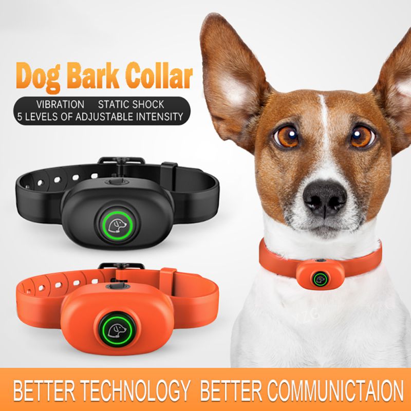 Rechargeable Anti Bark Dog Puppy Pet Training Collar Bark Terminator Stop Electric Shock Pet Supplies-0