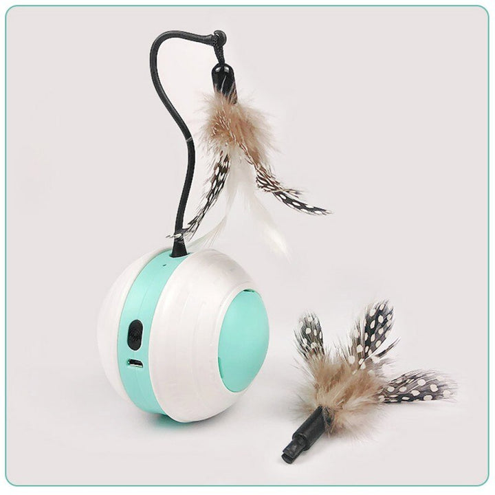 Smart Interactive Cat Toy USB Rechargeable Led Light Self Rotating Ball Pets Playing Toys Motion Activated Pet Ball-4