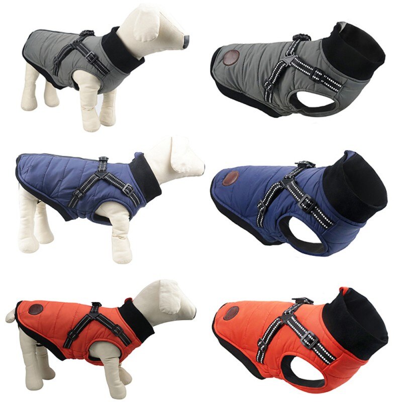 Waterproof Dog Clothes Winter Warm Pet Vest Zipper Jacket Coat For Small Medium Large Dogs Pug Chihuahua Ropa Para Perros-6