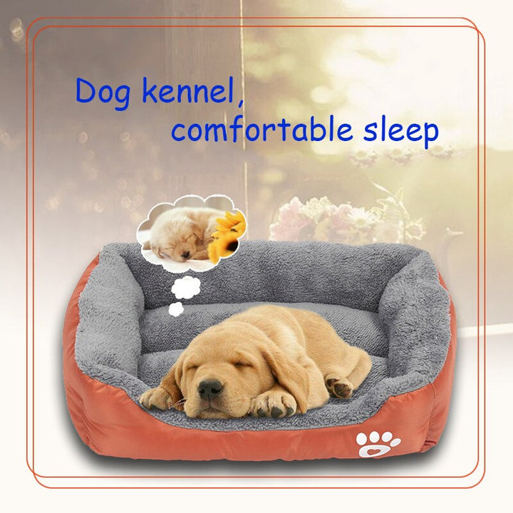 Pet Cat Dog Bed Warm Dog House Soft Fleece Nest Dog Baskets Mat Autumn Winter Waterproof Kennel S/M/L-2