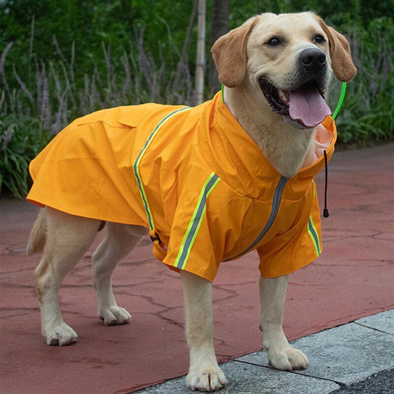 Pet Dog Raincoats Reflective Small Large Dogs Rain Coat Waterproof Jacket Fashion Outdoor Breathable Puppy Clothes 2XL-5XL-0