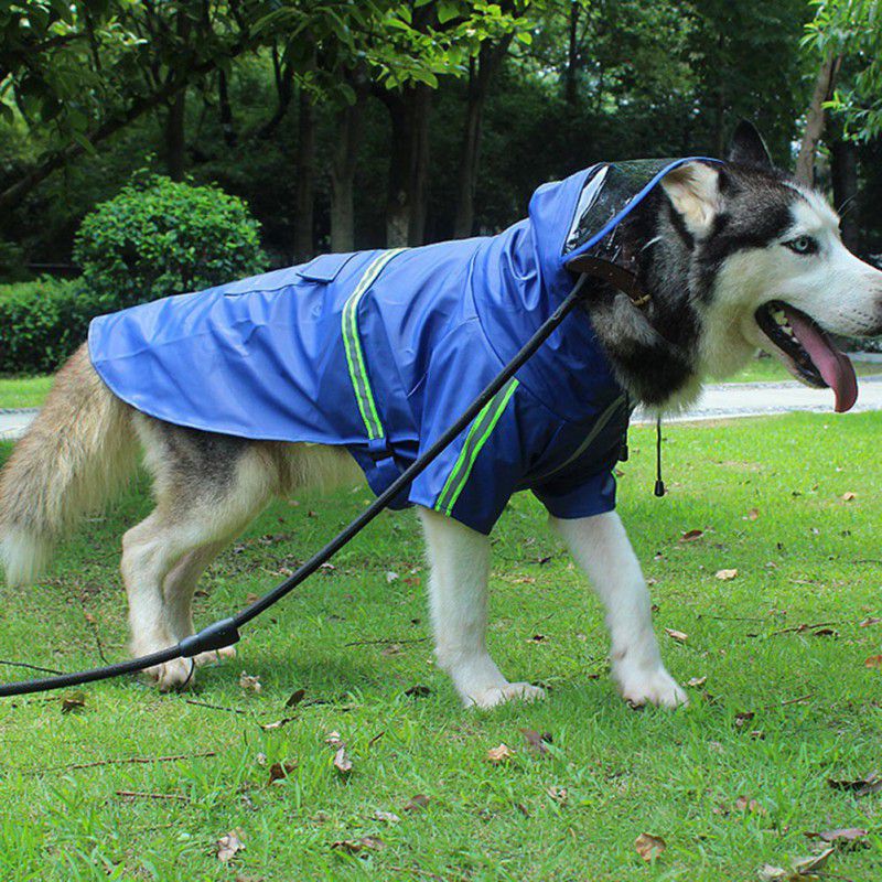 Pet Dog Raincoats Reflective Small Large Dogs Rain Coat Waterproof Jacket Fashion Outdoor Breathable Puppy Clothes 2XL-5XL-3