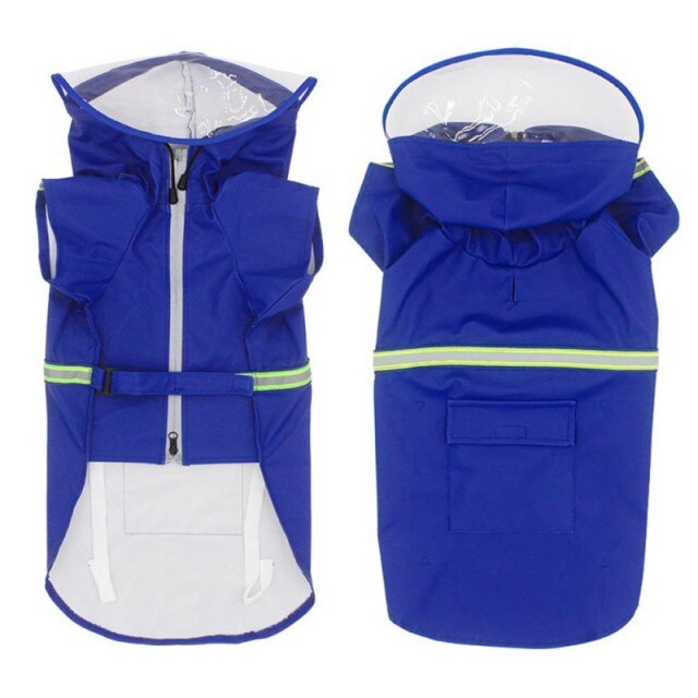 Pet Dog Raincoats Reflective Small Large Dogs Rain Coat Waterproof Jacket Fashion Outdoor Breathable Puppy Clothes 2XL-5XL-2