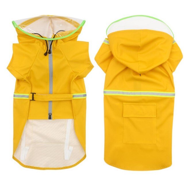 Pet Dog Raincoats Reflective Small Large Dogs Rain Coat Waterproof Jacket Fashion Outdoor Breathable Puppy Clothes 2XL-5XL-7