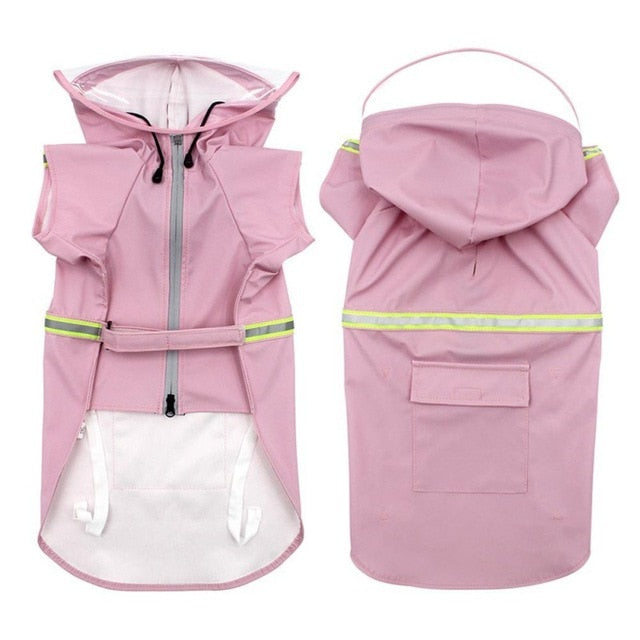 Pet Dog Raincoats Reflective Small Large Dogs Rain Coat Waterproof Jacket Fashion Outdoor Breathable Puppy Clothes 2XL-5XL-6