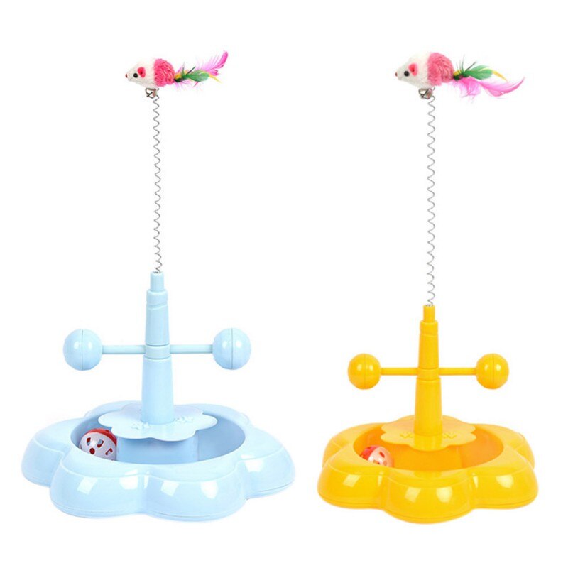 Pet Cat Stick Toy Funny Tower Tracks Disc Cat Tracks Toys Training Intelligence Amusement Plate Cat Ball Toys For Cats Kitten-4