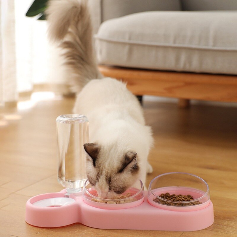Pet Dog Cat Automatic Feeder Bowl for Dogs Drinking Water Bottle Kitten Bowls Slow Food Feeding Container Supplies-9