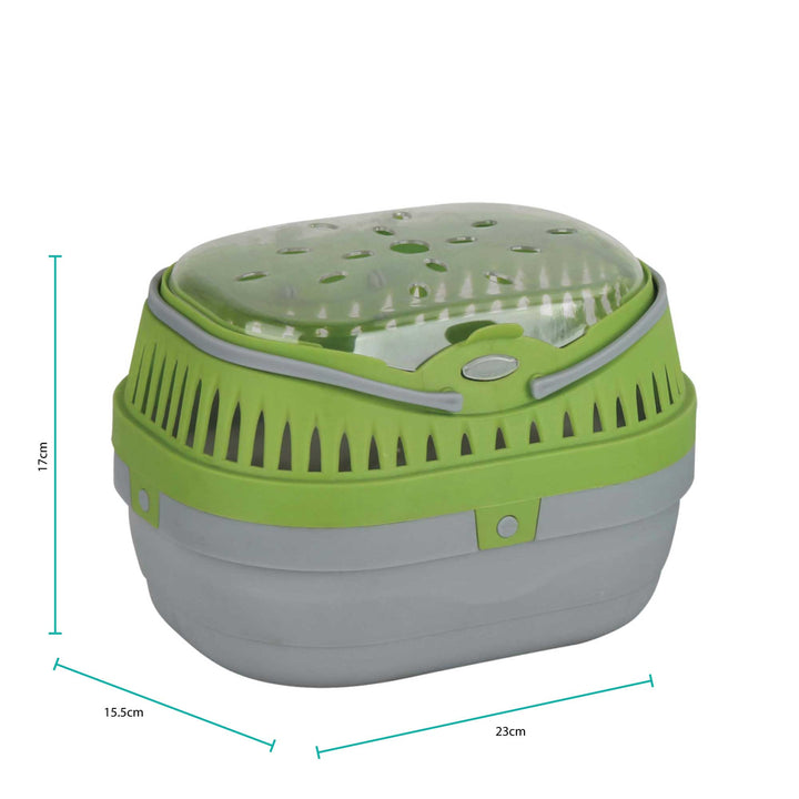 Small Pet Carrier Green Plastic Guinea Pig Mouse Hamster Rat Animal Travel Cage-4