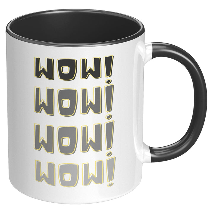 Coffee Cup, Accent Ceramic Mug 11oz, Wow! Wow!-0