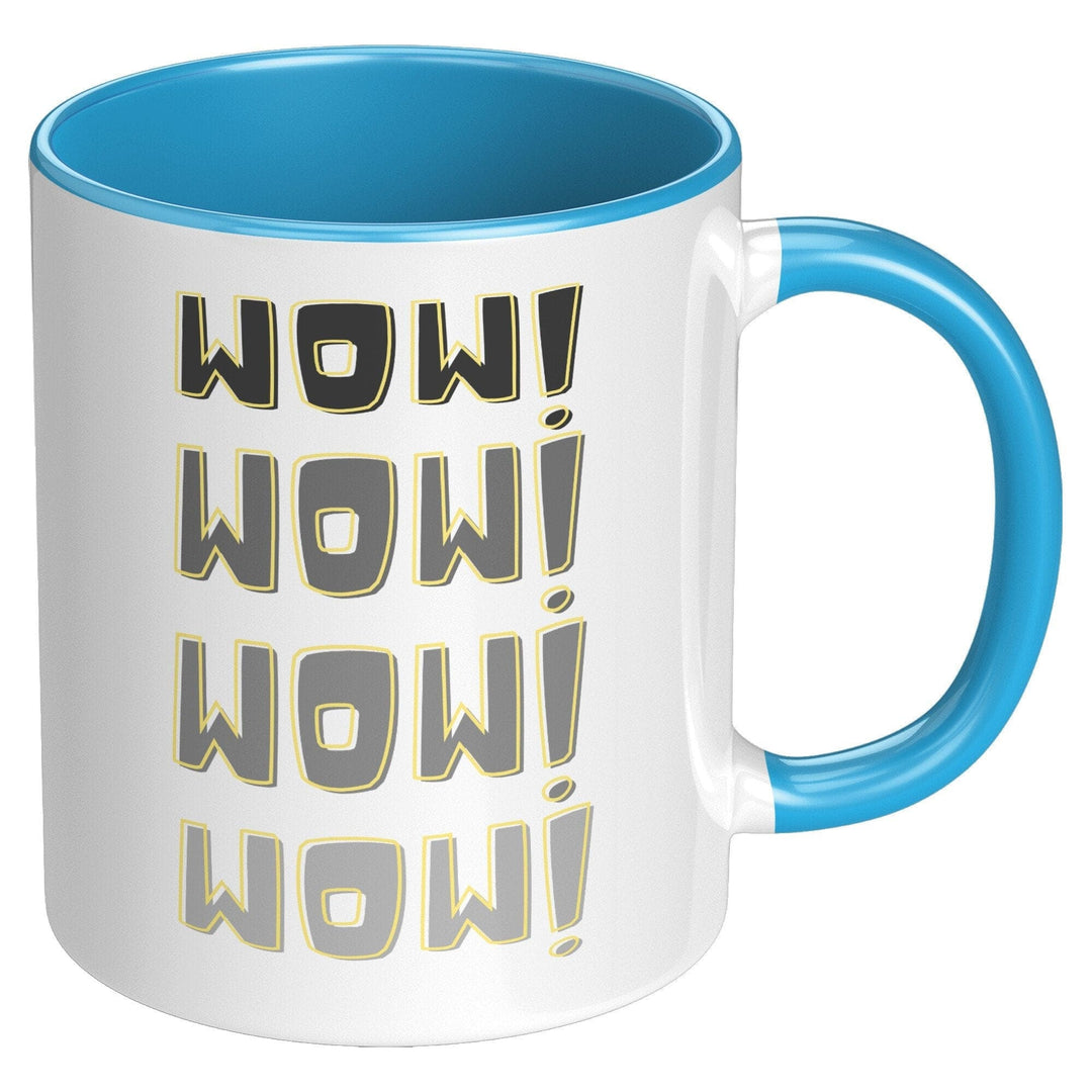 Coffee Cup, Accent Ceramic Mug 11oz, Wow! Wow!-5