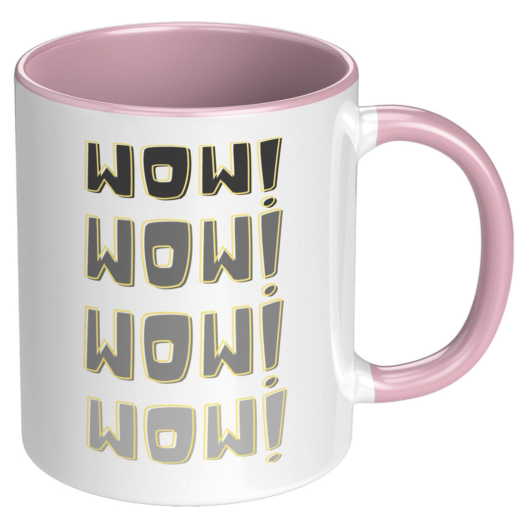 Coffee Cup, Accent Ceramic Mug 11oz, Wow! Wow!-6